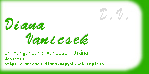 diana vanicsek business card